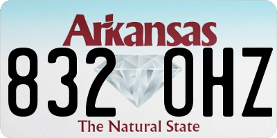 AR license plate 832OHZ