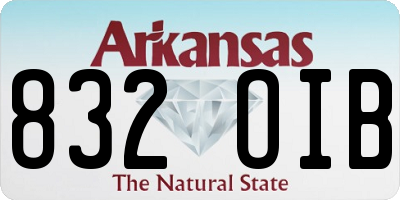 AR license plate 832OIB
