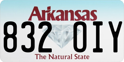 AR license plate 832OIY