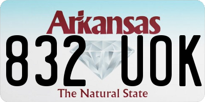 AR license plate 832UOK