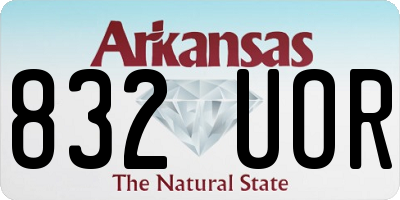 AR license plate 832UOR