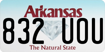 AR license plate 832UOU