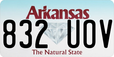 AR license plate 832UOV