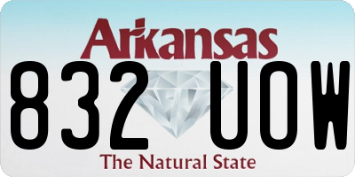 AR license plate 832UOW