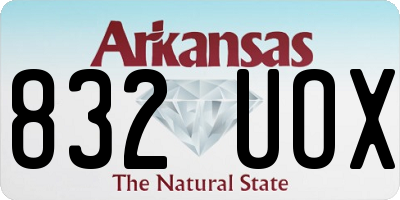 AR license plate 832UOX