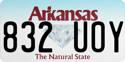AR license plate 832UOY