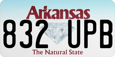 AR license plate 832UPB