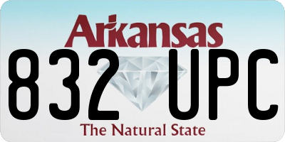 AR license plate 832UPC