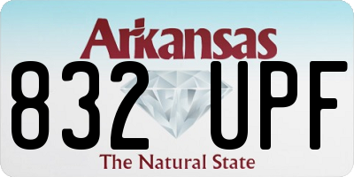 AR license plate 832UPF