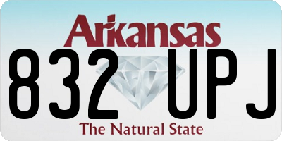 AR license plate 832UPJ