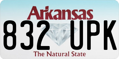 AR license plate 832UPK