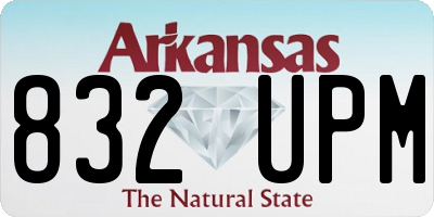 AR license plate 832UPM