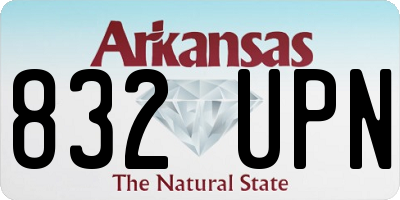 AR license plate 832UPN
