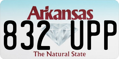 AR license plate 832UPP