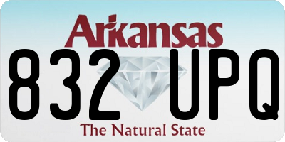 AR license plate 832UPQ