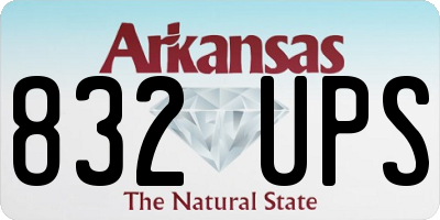AR license plate 832UPS