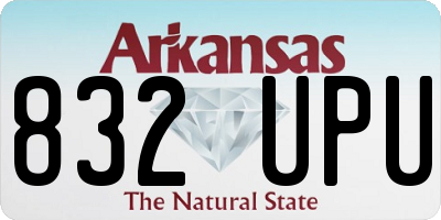 AR license plate 832UPU