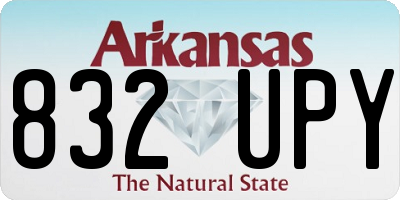 AR license plate 832UPY