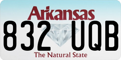 AR license plate 832UQB