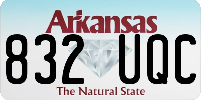 AR license plate 832UQC
