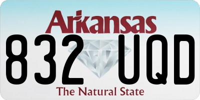 AR license plate 832UQD