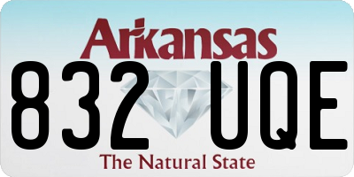 AR license plate 832UQE