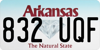 AR license plate 832UQF