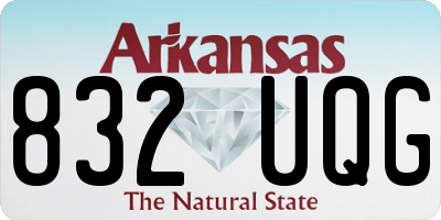 AR license plate 832UQG