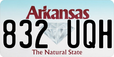 AR license plate 832UQH