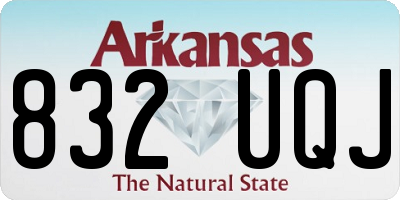 AR license plate 832UQJ