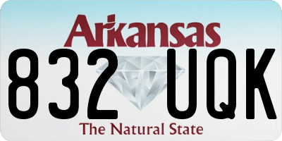 AR license plate 832UQK
