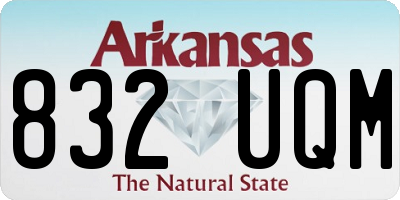 AR license plate 832UQM