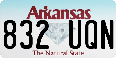 AR license plate 832UQN
