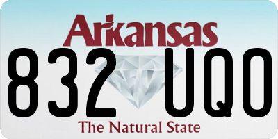AR license plate 832UQO