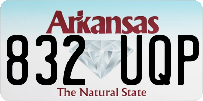 AR license plate 832UQP