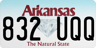 AR license plate 832UQQ