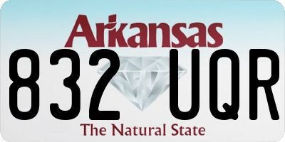 AR license plate 832UQR