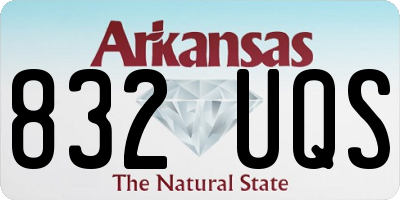 AR license plate 832UQS