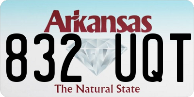 AR license plate 832UQT