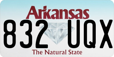 AR license plate 832UQX