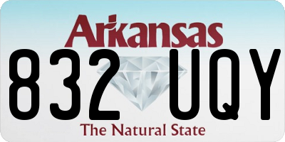 AR license plate 832UQY