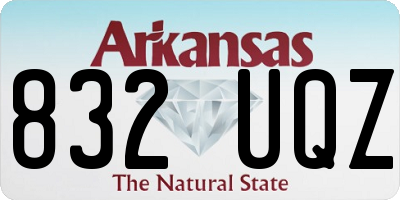 AR license plate 832UQZ
