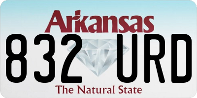 AR license plate 832URD