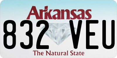 AR license plate 832VEU