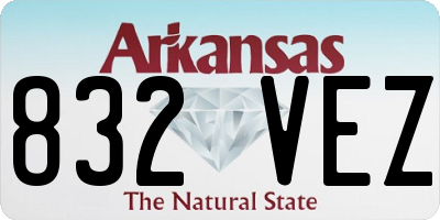AR license plate 832VEZ
