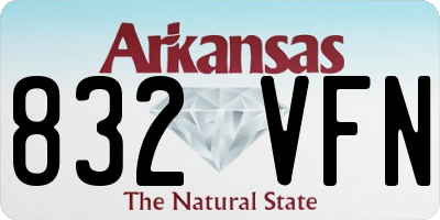 AR license plate 832VFN