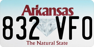 AR license plate 832VFO
