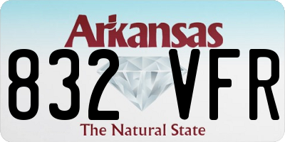 AR license plate 832VFR