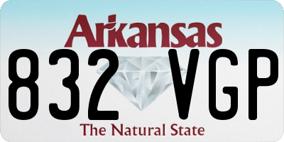 AR license plate 832VGP