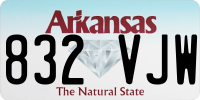 AR license plate 832VJW